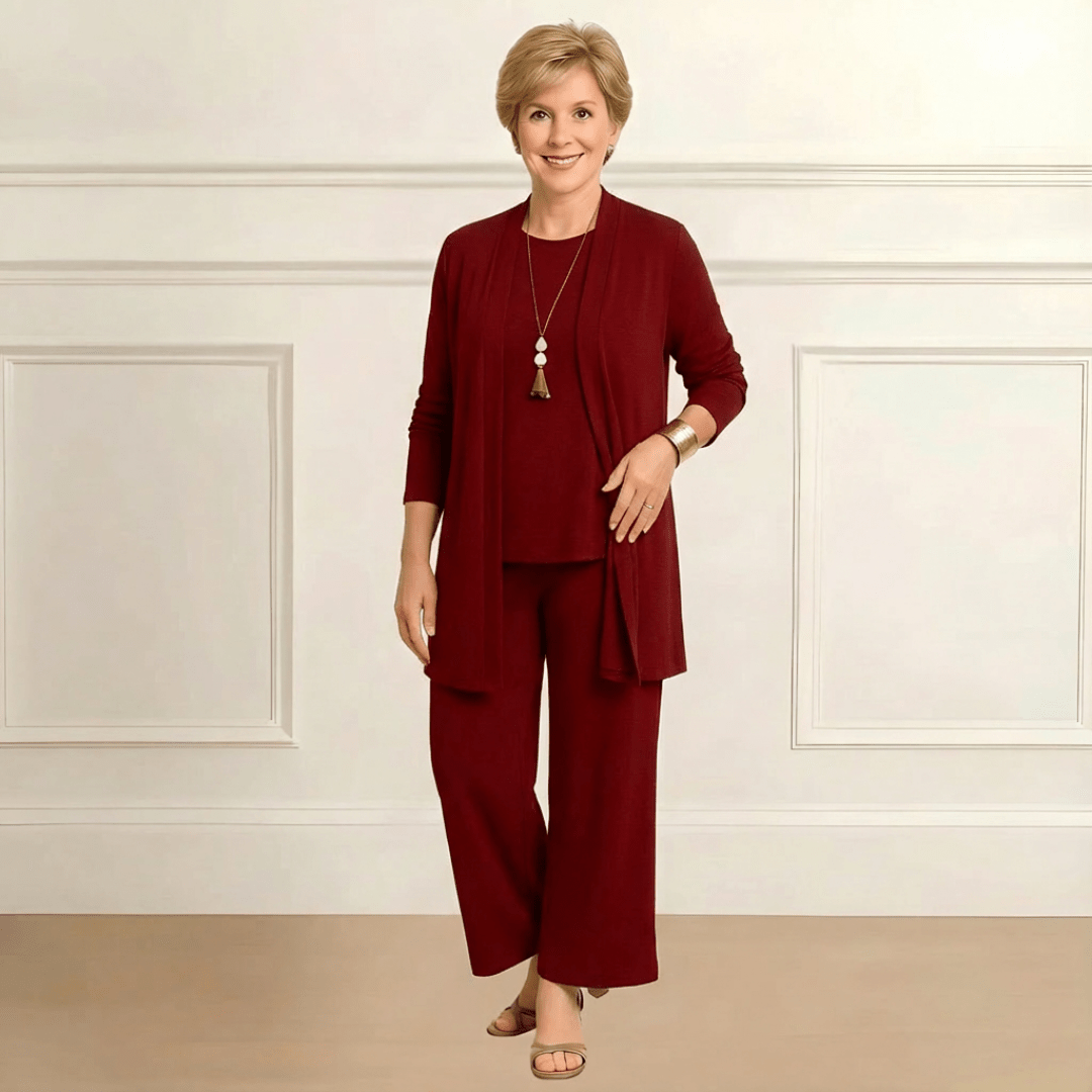 Rosy Cardigan, Top & Pants Set Bestseller